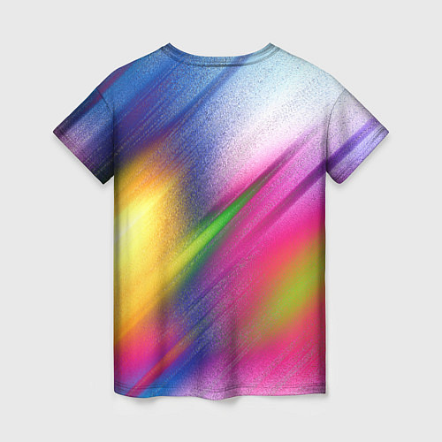 Женская футболка Абстрактный разноцветный текстурированный фон / 3D-принт – фото 2