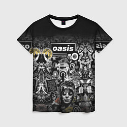 Футболка женская Большой принт группы OASIS, цвет: 3D-принт