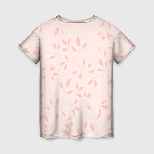 Женская футболка Имя Алина по-вертикали с розовым фоном / 3D-принт – фото 2
