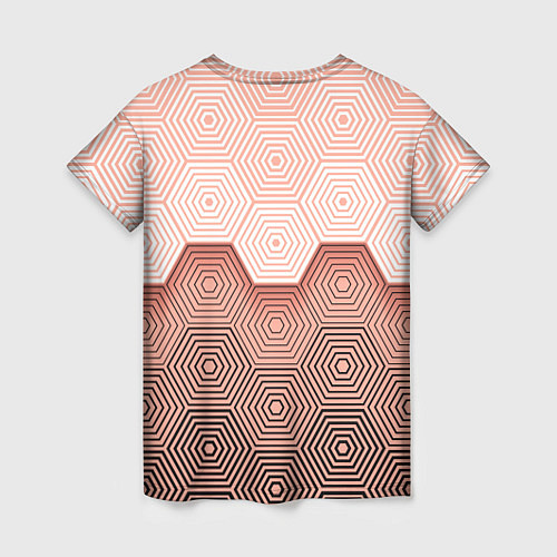 Женская футболка Hexagon Minimal / 3D-принт – фото 2