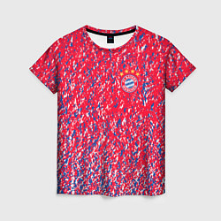 Женская футболка Bayern munchen брызги красок