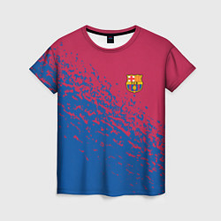 Футболка женская Barcelona маленькое лого, цвет: 3D-принт
