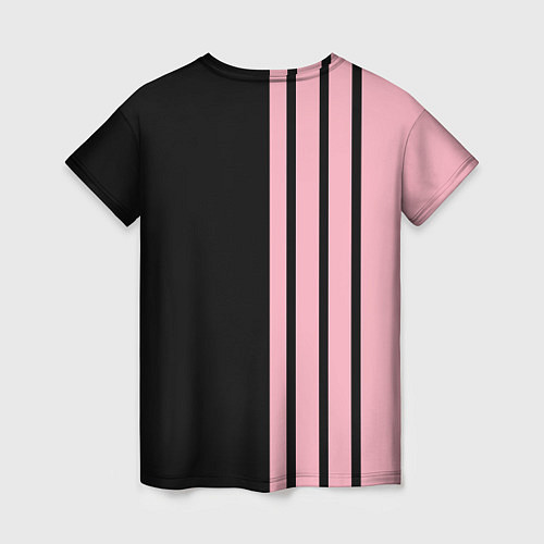 Женская футболка BLACKPINK HALF BLACK-PINK MINI LOGO / 3D-принт – фото 2