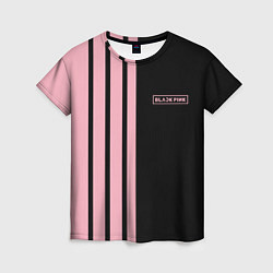 Женская футболка BLACKPINK HALF BLACK-PINK MINI LOGO