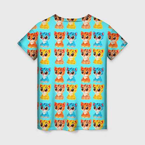 Женская футболка COLORED KITTENS / 3D-принт – фото 2