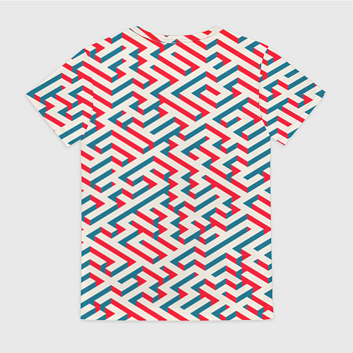 Женская футболка Изометрический Лабиринт / 3D-принт – фото 2