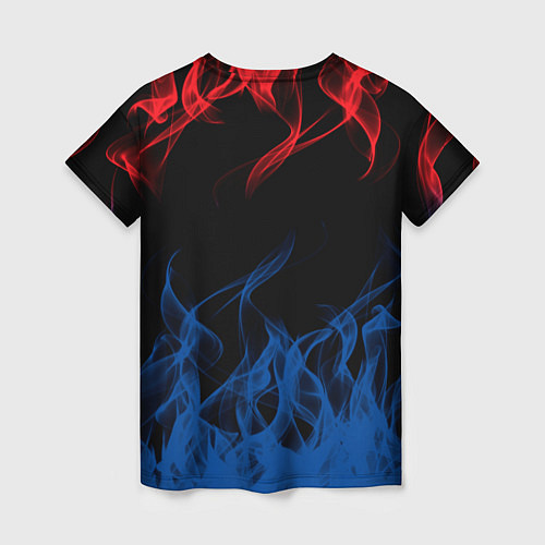 Женская футболка Челси chelsea пламя / 3D-принт – фото 2