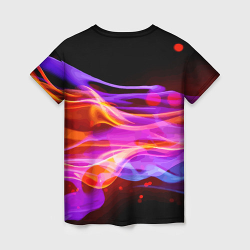 Женская футболка Abstract colorful waves / 3D-принт – фото 2