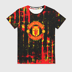 Женская футболка Manchester united краска