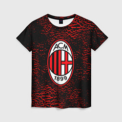 Футболка женская Ac milan фк милан logo, цвет: 3D-принт