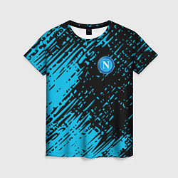 Женская футболка Napoli голубая textura