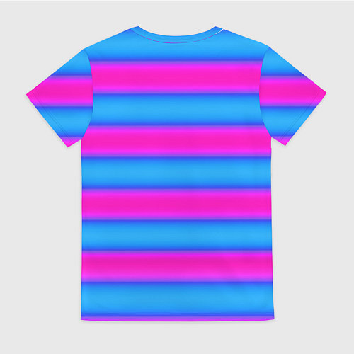 Женская футболка Striped pattern яркий неоновый полосатый узор / 3D-принт – фото 2