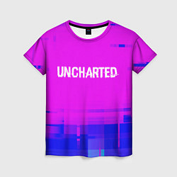 Футболка женская Uncharted Glitch Text Effect, цвет: 3D-принт