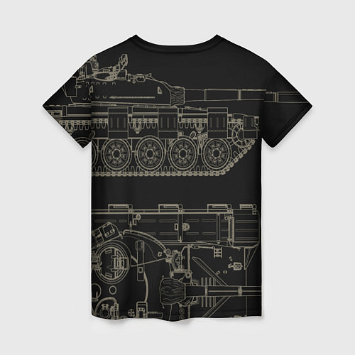 Женская футболка Т-72А Основной боевой танк 1973 / 3D-принт – фото 2