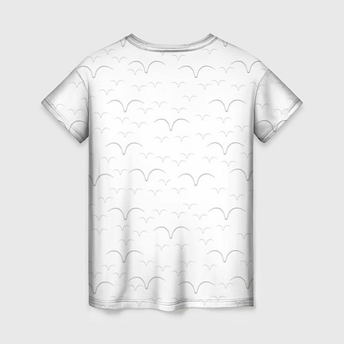 Женская футболка Белые чайкив полете / 3D-принт – фото 2