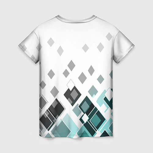 Женская футболка Geometric pattern Геометрический узор ромбы / 3D-принт – фото 2