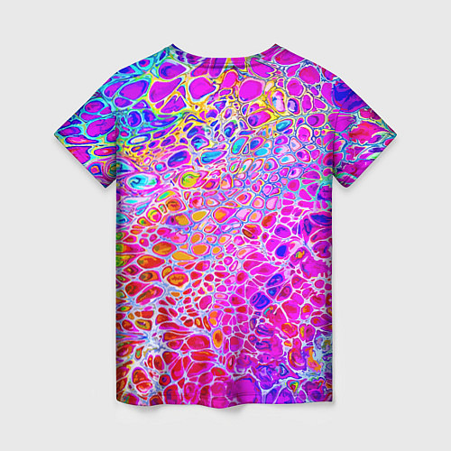 Женская футболка Красочные всплески красок Экспрессия / 3D-принт – фото 2