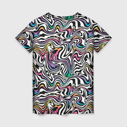 Женская футболка Цветная оптическая иллюзия / 3D-принт – фото 2