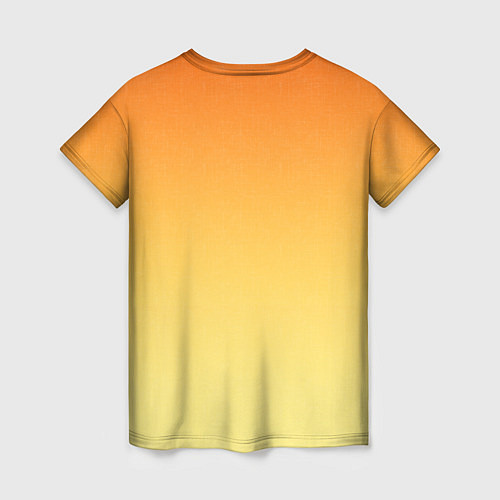 Женская футболка Оранжевый, желтый градиент / 3D-принт – фото 2