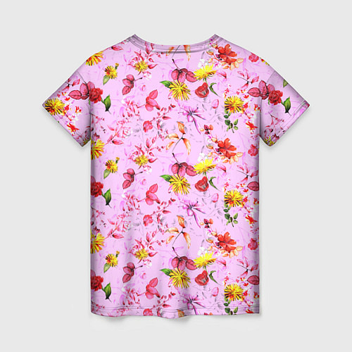 Женская футболка Слово МАМА в цветочках / 3D-принт – фото 2