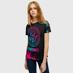Футболка женская Ramones Neon Gradient, цвет: 3D-принт — фото 2
