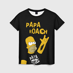 Женская футболка Papa Roach, Гомер Симпсон