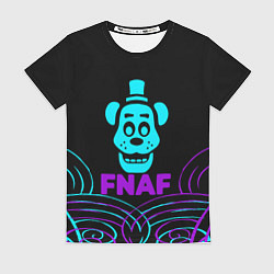Футболка женская FNAF Фредди neon, цвет: 3D-принт