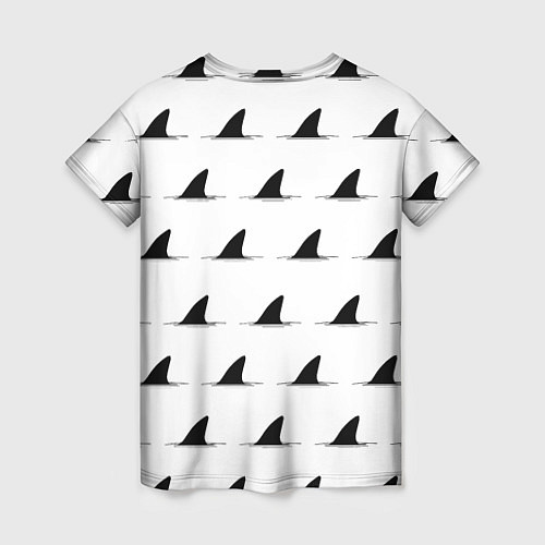 Женская футболка Плавники акул - паттерн / 3D-принт – фото 2