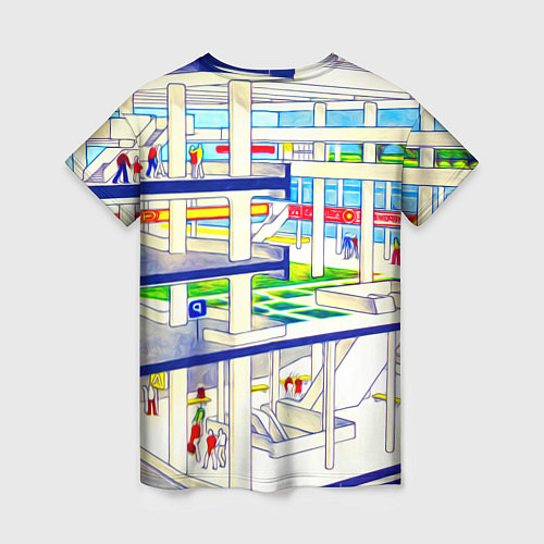 Женская футболка Счастливый город / 3D-принт – фото 2