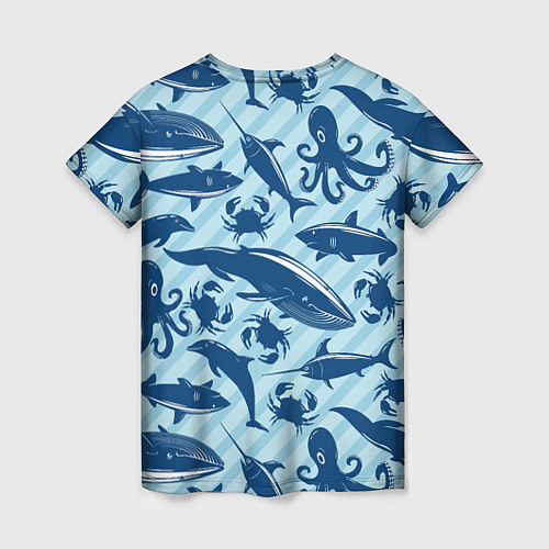 Женская футболка Жители океанских глубин / 3D-принт – фото 2