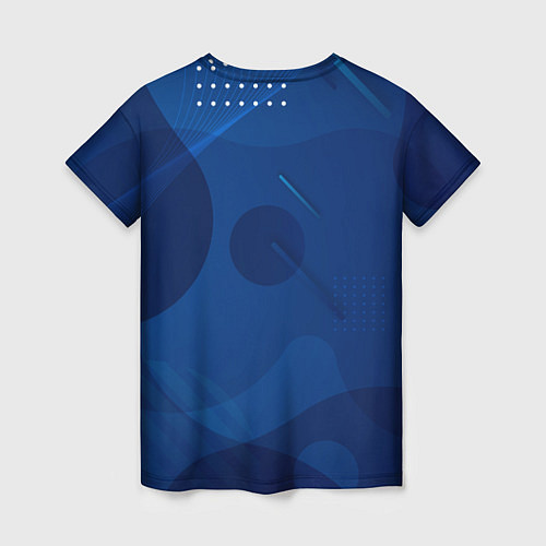 Женская футболка Сборная Англии Синяя Абстракция / 3D-принт – фото 2