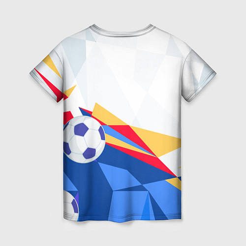 Женская футболка Bayern munchen Абстракция геометрии / 3D-принт – фото 2