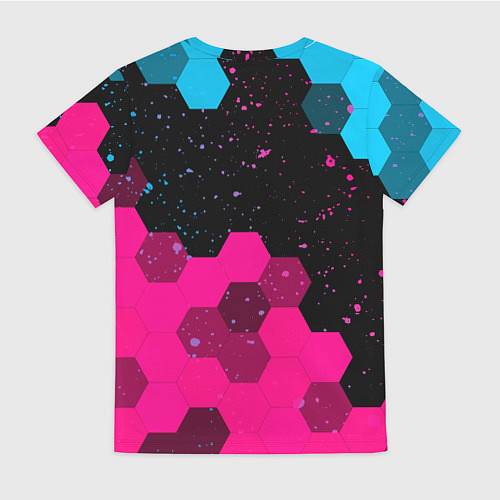 Женская футболка Apex Legends - neon gradient: символ сверху / 3D-принт – фото 2