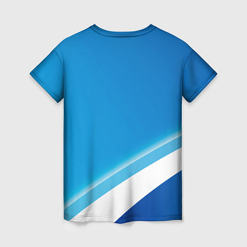 Женская футболка Опель - голубая абстракция / 3D-принт – фото 2