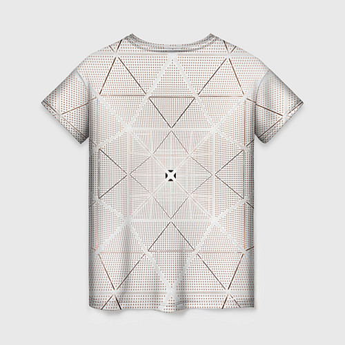 Женская футболка Абстрактные геометрические линии и точки / 3D-принт – фото 2