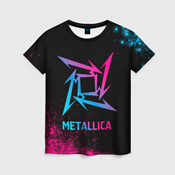 Футболка женская Metallica - neon gradient, цвет: 3D-принт