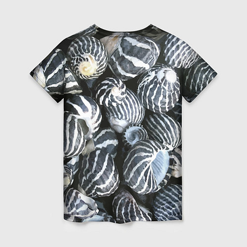 Женская футболка Паттерн из океанских ракушек / 3D-принт – фото 2