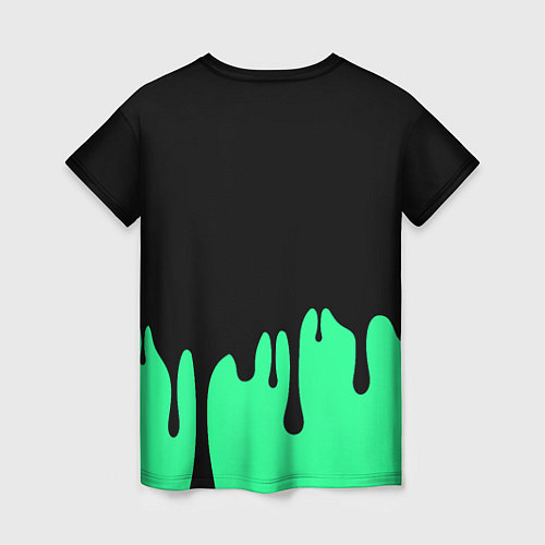 Женская футболка Смайлик с подтеками / 3D-принт – фото 2
