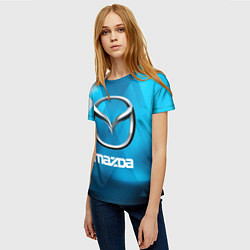 Футболка женская Mazda - sport - абстракция, цвет: 3D-принт — фото 2