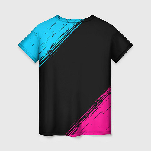 Женская футболка Borussia - neon gradient / 3D-принт – фото 2