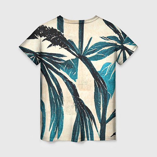Женская футболка Винтажные пальмы / 3D-принт – фото 2