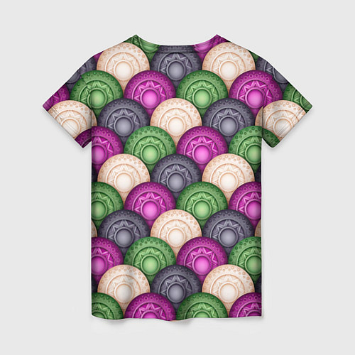 Женская футболка Круглый калейдоскоп абстракция / 3D-принт – фото 2
