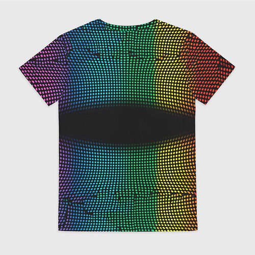 Женская футболка Радужные точки - Rainbow / 3D-принт – фото 2