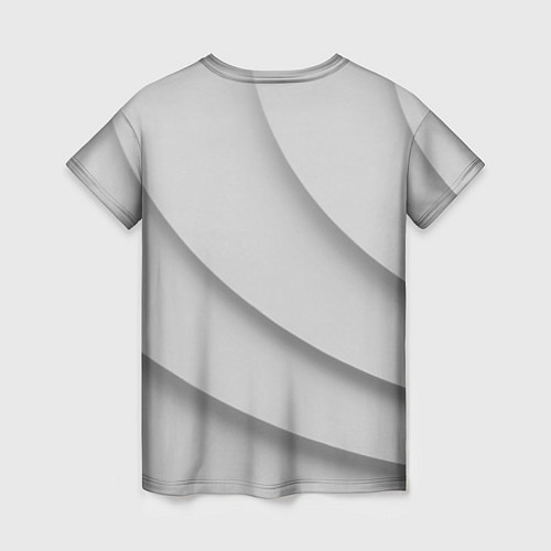 Женская футболка Daewoo - серая абстракция / 3D-принт – фото 2
