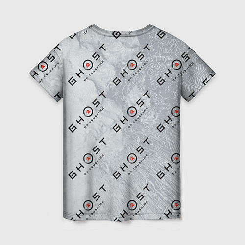 Женская футболка Призрак Цусимы узор / 3D-принт – фото 2