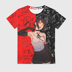 Футболка женская Резе - человек бензопила, цвет: 3D-принт