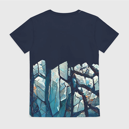 Женская футболка Cracked ice / 3D-принт – фото 2
