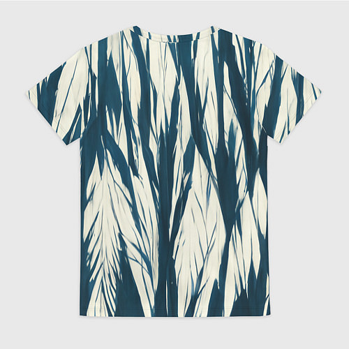 Женская футболка Синие рваные полосы / 3D-принт – фото 2