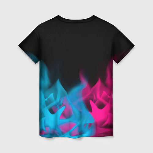 Женская футболка Need for Speed - neon gradient: символ сверху / 3D-принт – фото 2
