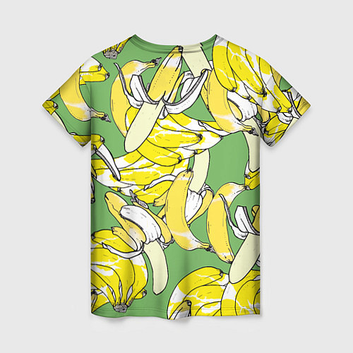 Женская футболка Башка Барта Симпсона среди бананов / 3D-принт – фото 2